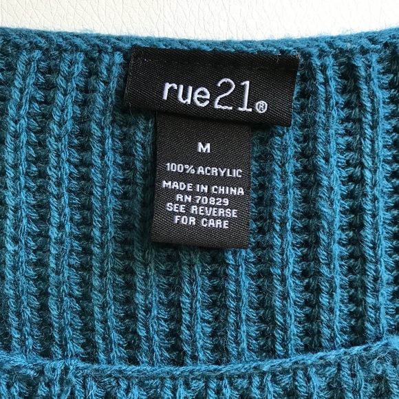 Turquoise Sweater Rue 21 - Picture 3 of 3